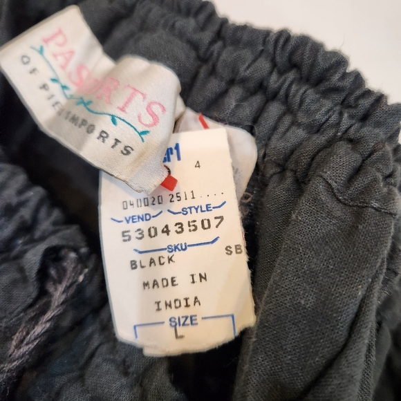 Vintage NWT PASSPORT PIER 1 Indian Cotton Embroidered Boho Skirt With Mirrors - Picture 12 of 13